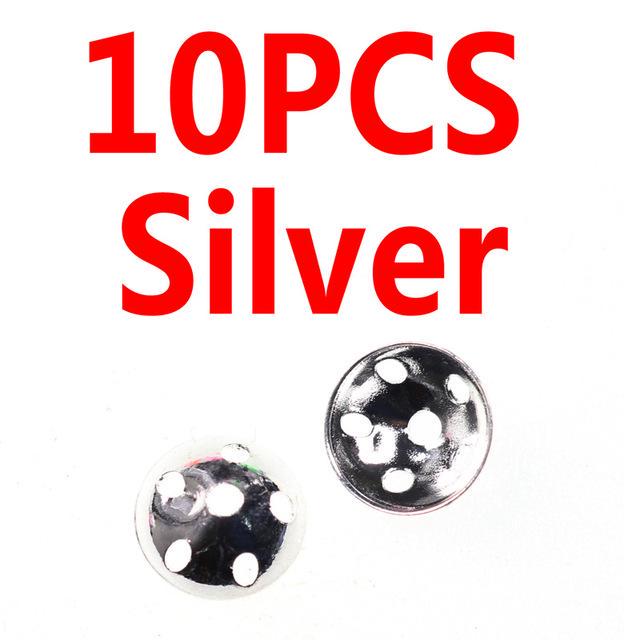 

10 шт., дисковая головка для завязывания мушек, коническая головка для трубочки для лосося, материал для завязывания мушек FL, розовый, оранжевый, зеленый, золотой, серебристый, черный, белый серебряный