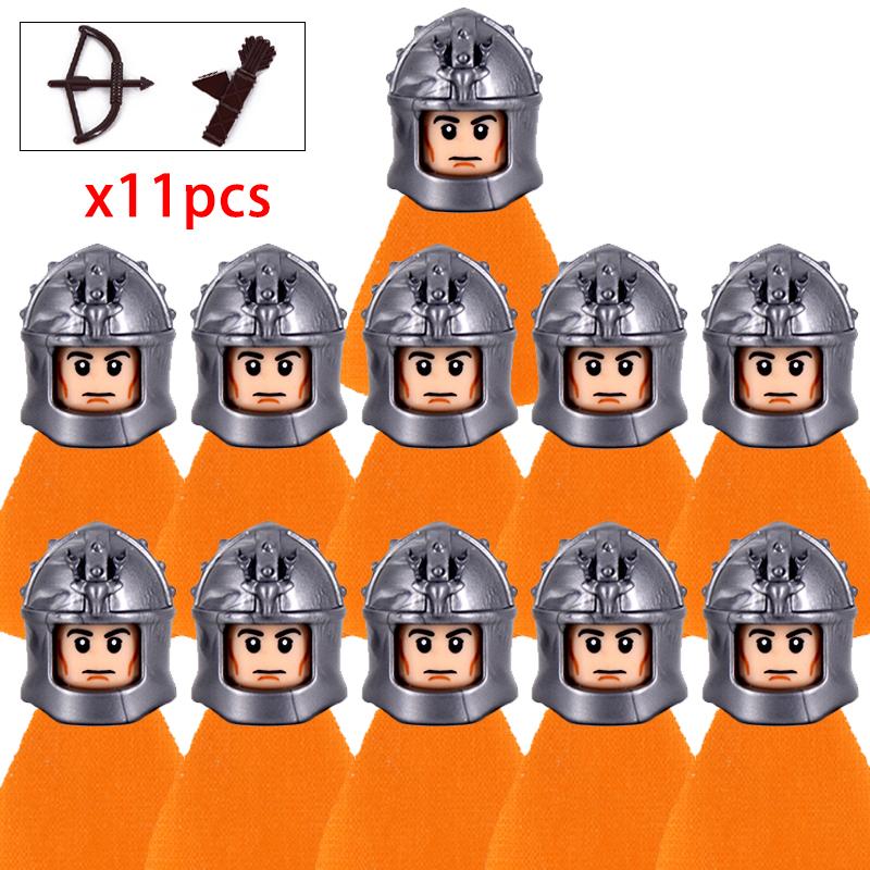 

MOC Creative Medieval Game Valley Kinghts Ailin Guard Figures Warrior Armored Soldiers Army Weapons Helmet Blocks Bricks Toys