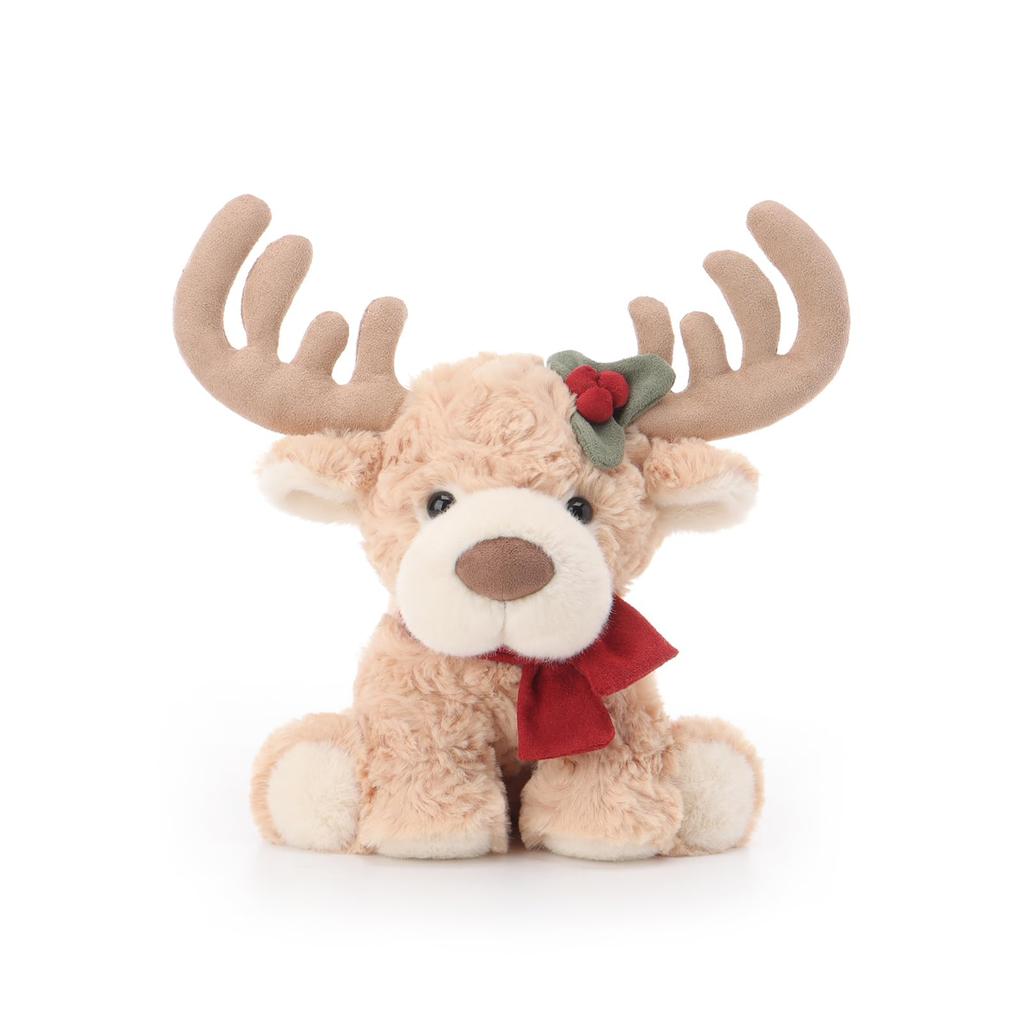 Apricot Lamb Sweet Christmas Elk Plush Toy for Soft and Fluffy Sweet Christmas Elk for Girls and 24cm Kids, Cute, Boys,
