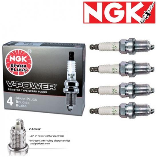 4 Pack  V-Power Spark Plugs 1996-2000 Honda Civic D16Y7 1.6L L4 D16Y8 Kit
