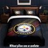 Pittsburgh Steelers Design Bed Bedding Set 1 Duvet Cover + 2 Pillowcases Soft Breathable Household Bed Linens