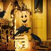 Enfeite de Corvo Preto com Penas Assustador de Halloween para Decoração