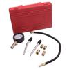 Cylinder Pressure Tester Kit 0‑300 PSI Compression Gauge for Car Motorcycle Brass Adapters Quick Release Dual Units