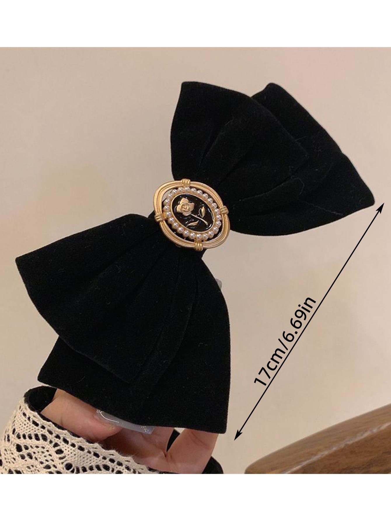 

1Pcs Fashion Velvet Rose Bow Hair Clip For Women Hair Accessories