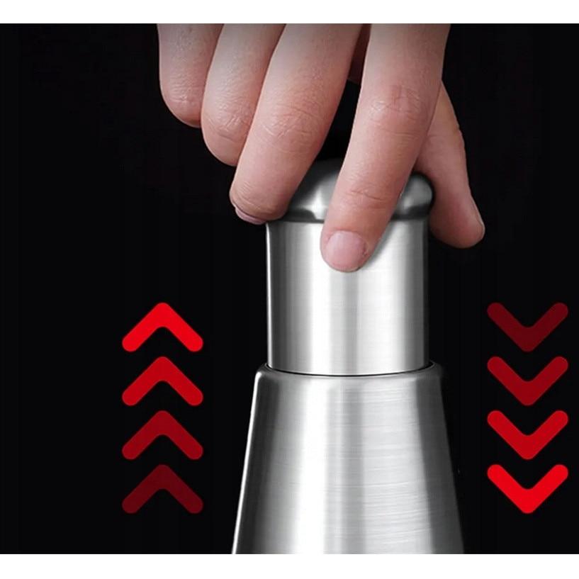 Zola Automatic Rotation Vegetable Chopper 5 Blades Stainless Steel Manual Dicer 16x6cm Black/Silver