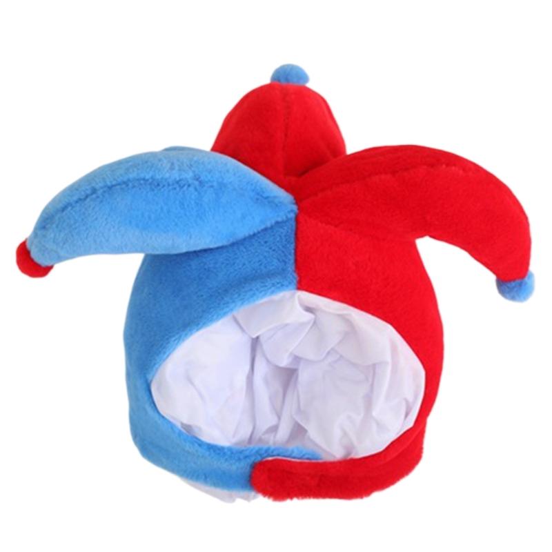 

Party Jester Hat Unisex Masquerades Hat Adjustable Clowns Hat Dynamic Children Hat for Halloween and Carnivals Event 1 синий/красный