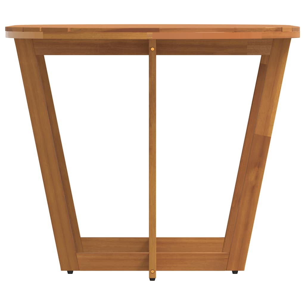 Garden Dining Table Oval 150 X 90 X 75 Cm Solid Acacia Wood