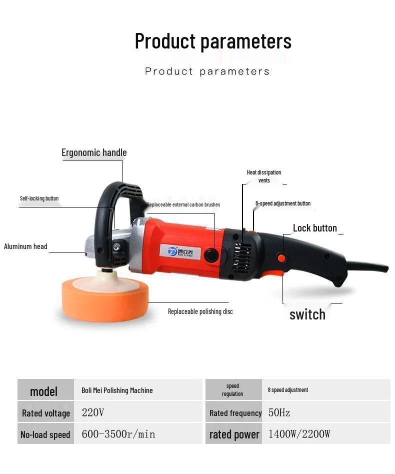Electric Mini Car Polisher Waxing Tool for Scratch Repair and Household Use