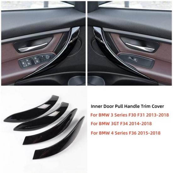 4PCS For BMW 3 Series F30 F34 F36 335i 435i Car Inner Door Handle Cover Trim Set