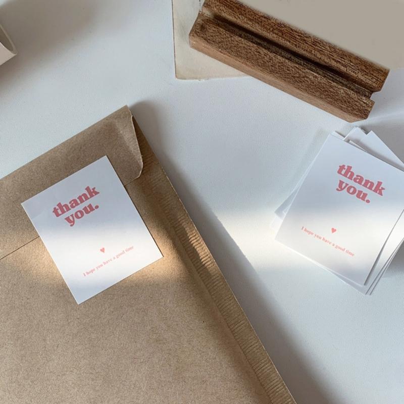 100PCS Stylish Rectangular Sticker Seal Sticker Gift Wrapping Labels Thank You Sticker for Various Festival Event