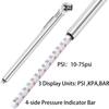PINKJOY Pencil Tire Pressure Gauge (10-75PSI) Stainless Steel Body and Metal Made Nozzle 3 Measurements for Vehicles (3 Pack)