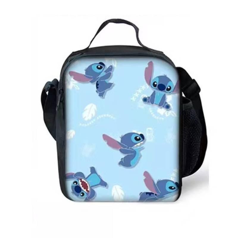 Stitch Lunch Bag With Polyester Material For School Daily Use And Lightweight Carrying