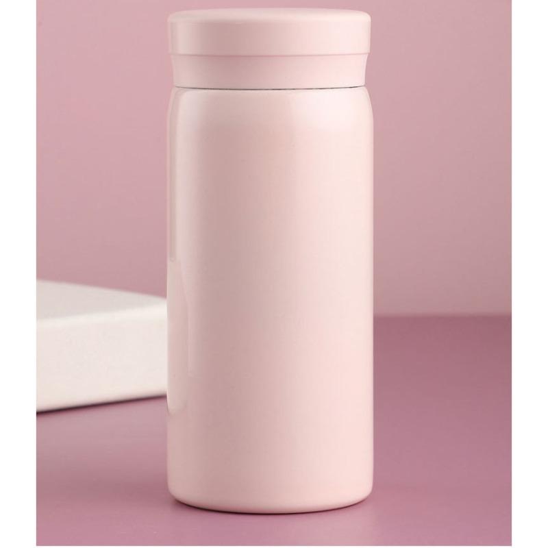 200ml 304 Stainless Steel Portable Pocket Mini Simple Small Capacity Gift Thermos Water Bottle 200ml розовый