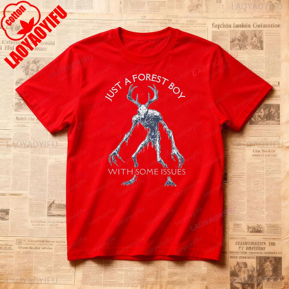 Wendigo Issues Vintage Style Tshirt Wendigo TShirt Cryptid Lover Sarcastic Gift Shirt Mens Unique Daily Life Fashion Cotton Tee