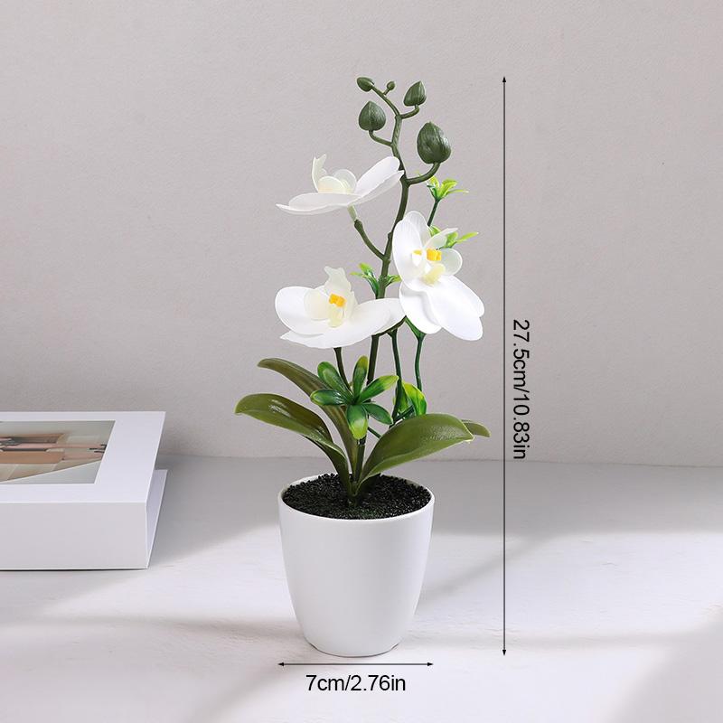 Bonsai Artificial Butterfly Orchid Silk Flower Potted Fake Plants For Home Garden Decoration Office Room Table Ornaments Wedding