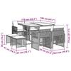 VidaXL Ensemble à manger de jardin et coussins 9 pcs marron poly rotin, ensemble à manger d'extérieur, meuble à manger de 3210777