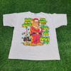 Vintage Funny Christmas Shirt XL 24x27 Boxy Cropped Gray