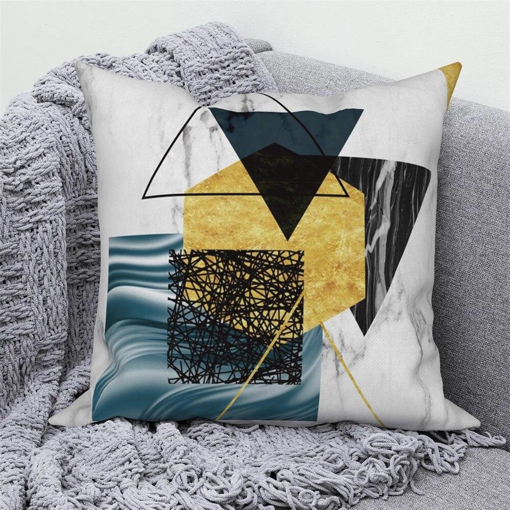 Throw Pillow Cover Home Car Office Decor Modern Style Geometric Pattern Decorative   Sofa Cushion