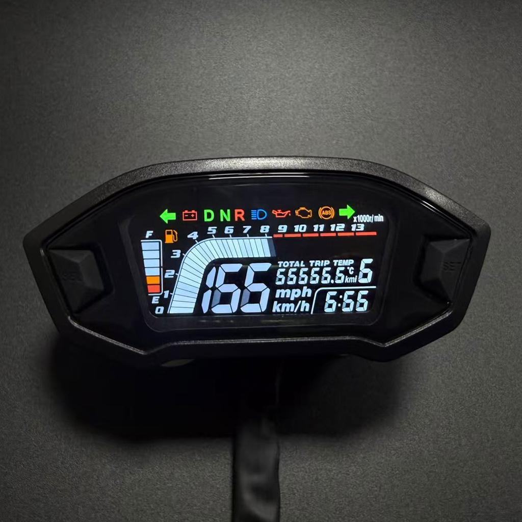 Universelles Motorradzubehör Digitales Geschwindigkeitsmesser-Instrumentenpanel Kilometerzähler Drehzahlmesser für Honda Grom Msx125 CB500F CRF250L