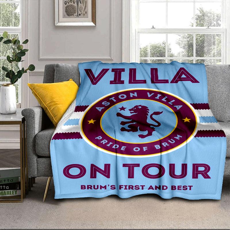 Football Club Emblem Lion Blanket Flannel Blanket for Bed, Sofa, Camping, Hiking, Picnic Essentials, Gift for Family Fan Gifts