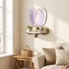Wood Flower Wall Shelf Flower Shape Decorative Wall Shelf Gifts Display Rack  Room Decoration
