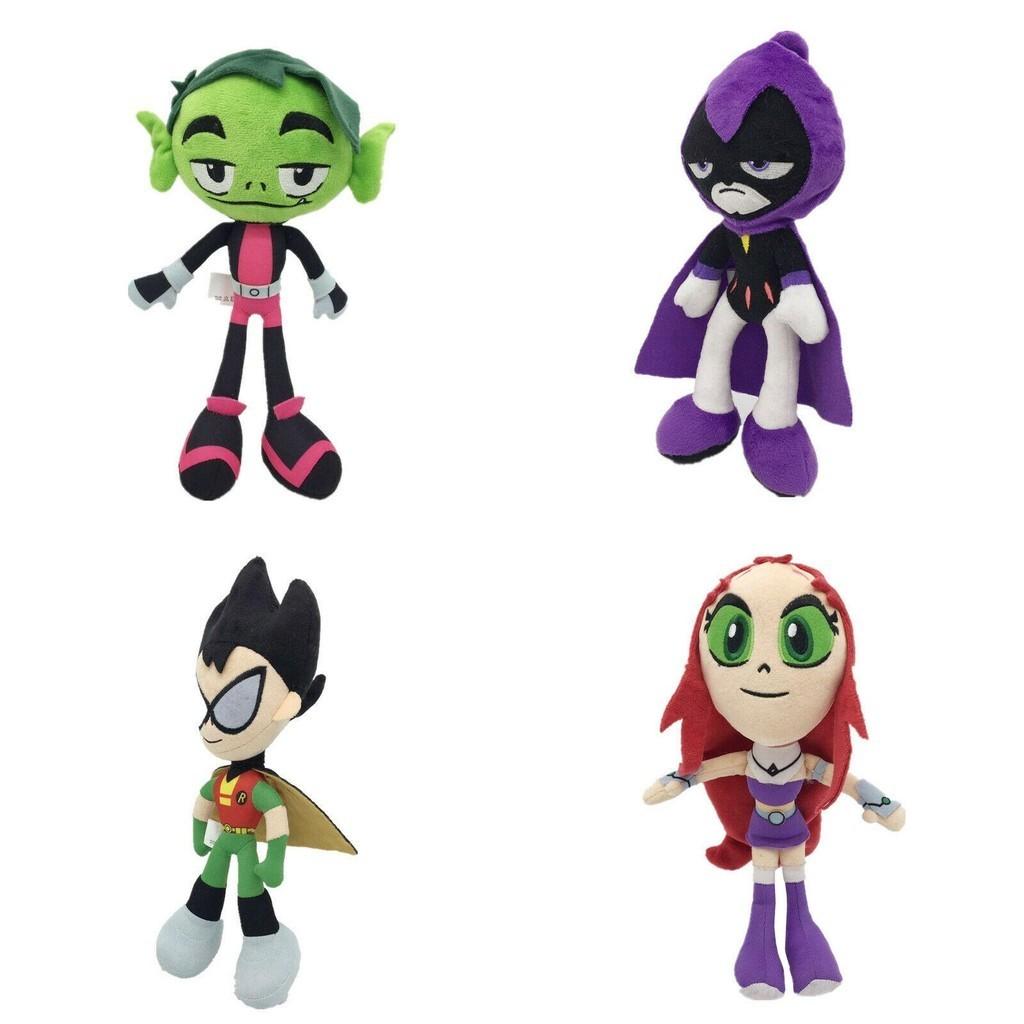 Colecție Adorabilă de Jucării de Pluș Teen Titans Go de 10 inch cu Robin Raven Cyborg