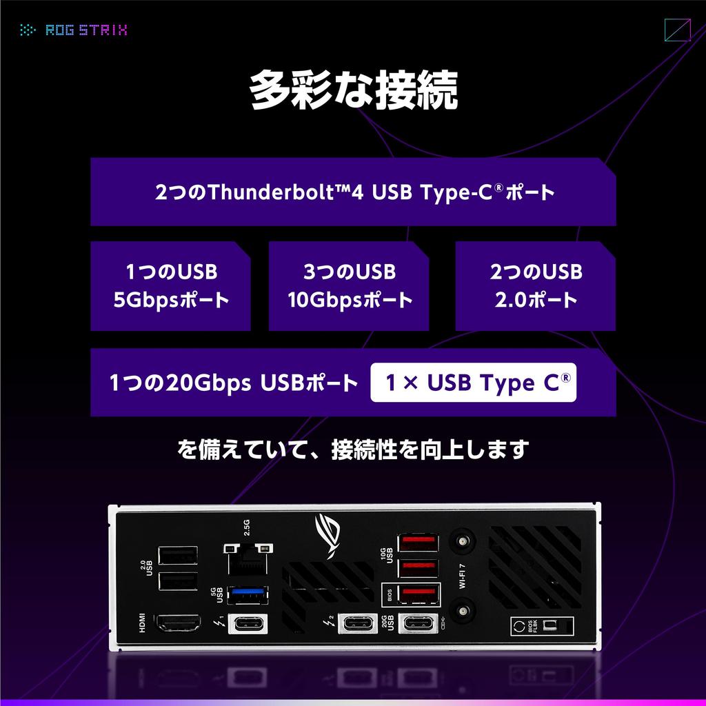 ASUS ROG STRIX Z890-I GAMING WIFI, Intel Core Ultra Processors (series 2) compatible, LGA 1851 Z890, DDR5 ATX, Authorized Japanese Distributor