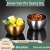 Korean-Style Stainless Steel Golden Soup Bowl & Condiment Dish Set