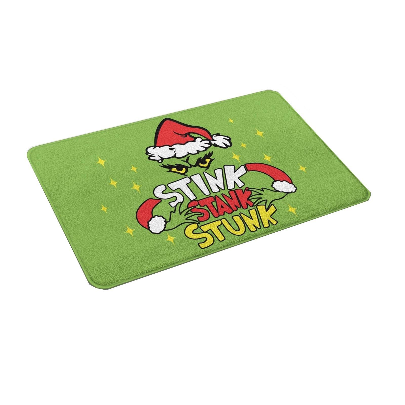 

Веселый Рождественский коврик для ванной, коврик для ванной комнаты для детей, нескользящий, впитывающий, моющийся, прикроватный коврик, декор для спальни, коврик для входной двери в комнату