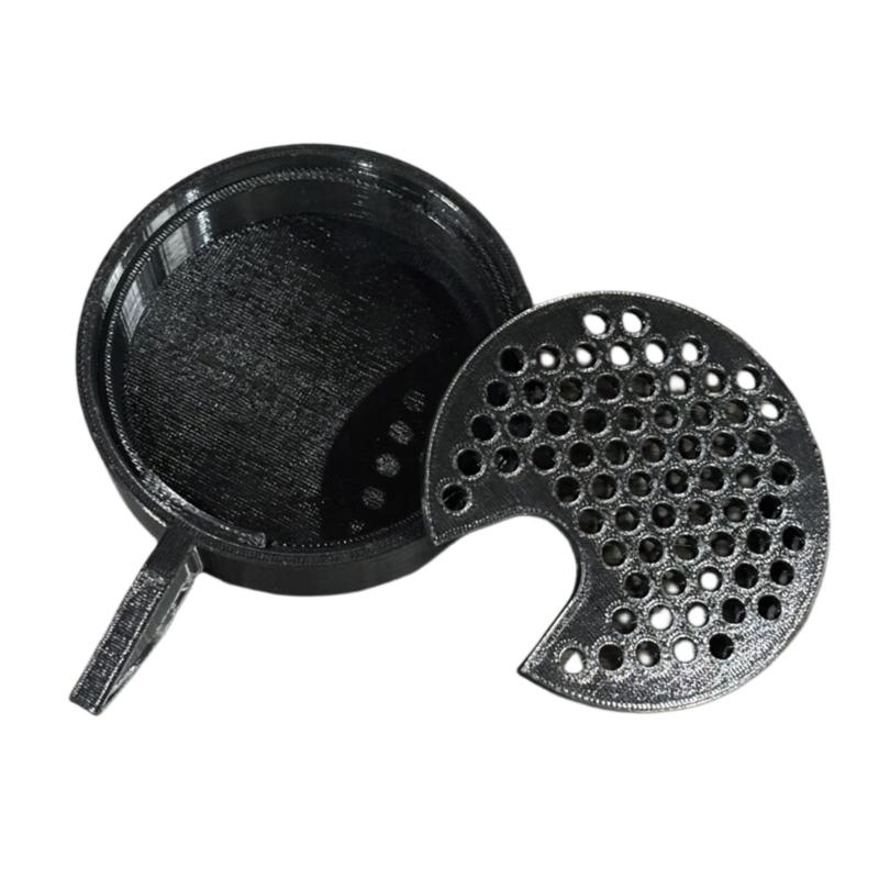 Kaffee-Station Auffangschale Ersatz, Schwarze Runde Schale mit strukturierter perforierter Gitterstruktur und Zuggriff für Kaffeemaschinenbereiche, 1 Stück