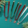 Clavicle Chain Velvet Collar Necklaces Santa Cartoon Pendant Choker Sweet Christmas Choker  Girl