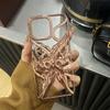 For iPhone 16 Pro Max Case Electroplated Hollow Butterfly Pattern Creative Design TPU Phone Cover