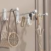 2Pcs Stainless Steel Clothes Drying Hanger Wall-mounted Scalable Storage Racks  Bathroom