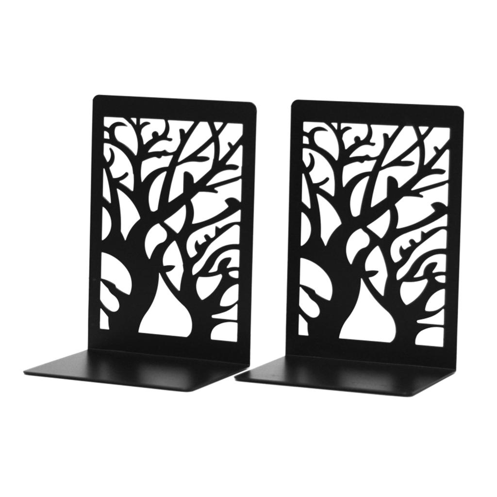 Set of 2 Tree Shaped Decorative Book Holders for Office and Study Book Organizer