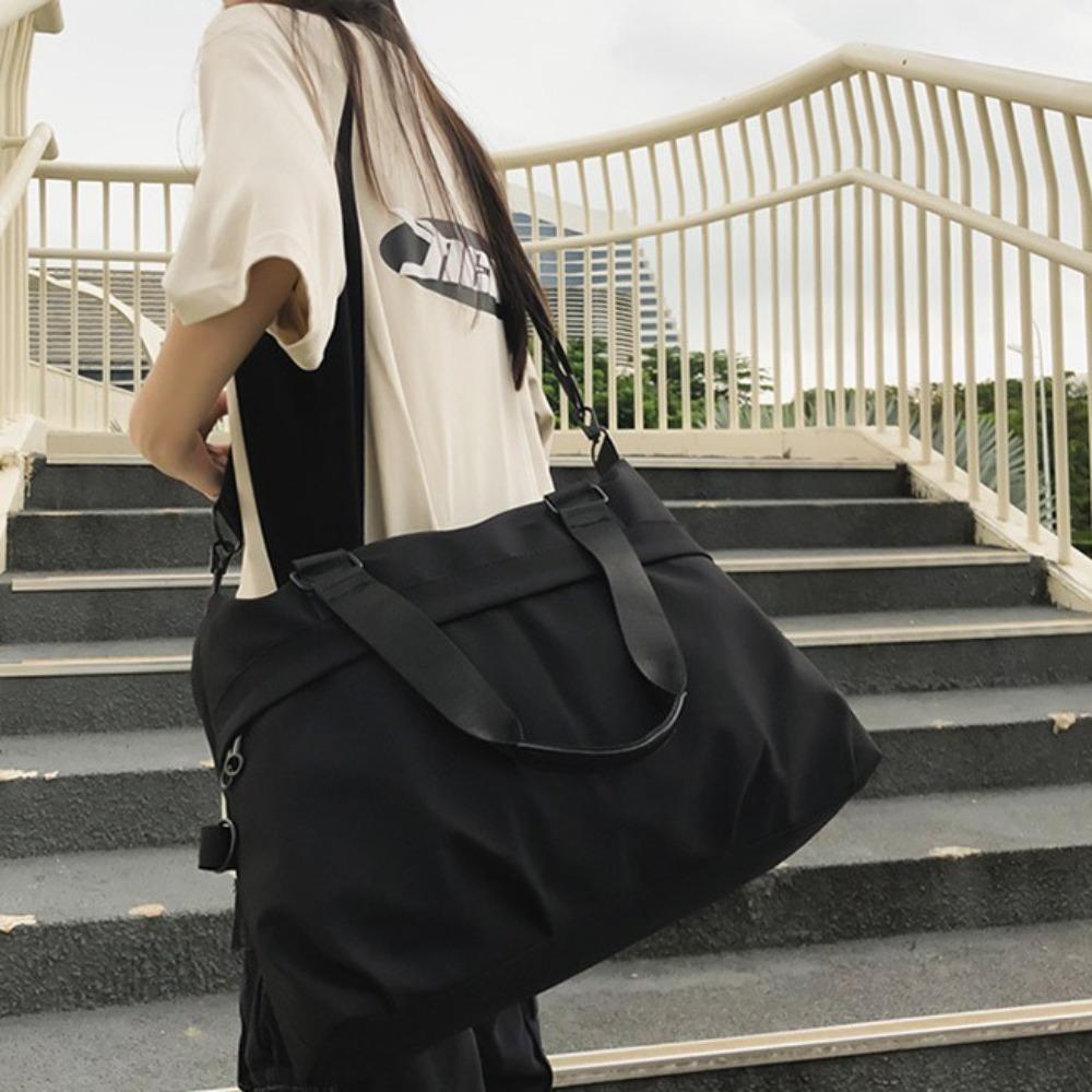 Men's and Women's Simple Leisure Going Out Commuting Portable Travel Bag Going Out for Picnic Ingredients Storage Luggage Bag Can Be Set with Tie Rod