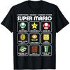 Camiseta Gráfica Nintendo Super Mario Lições de Vida Ícones Camiseta