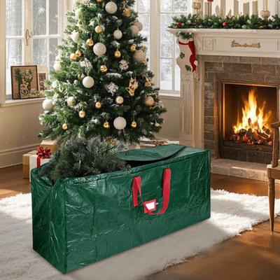 Noel Ağacı Saklama Çantası Geniş Kapasiteli Su Geçirmez Toz Geçirmez Güçlendirilmiş Yırtılmaya Dayanıklı PE Dokuma Ağaç Saklama Düzenleyici