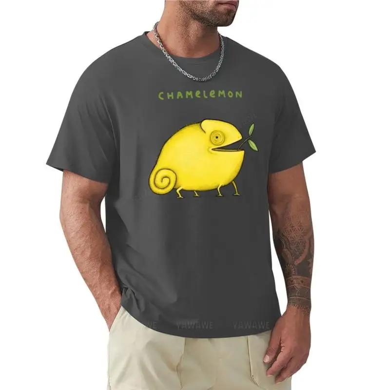 

t-shirt men cotton Chamelemon T-Shirt oversized t shirt cat shirts black t shirts t shirt men summer t-shirt for man 4XL