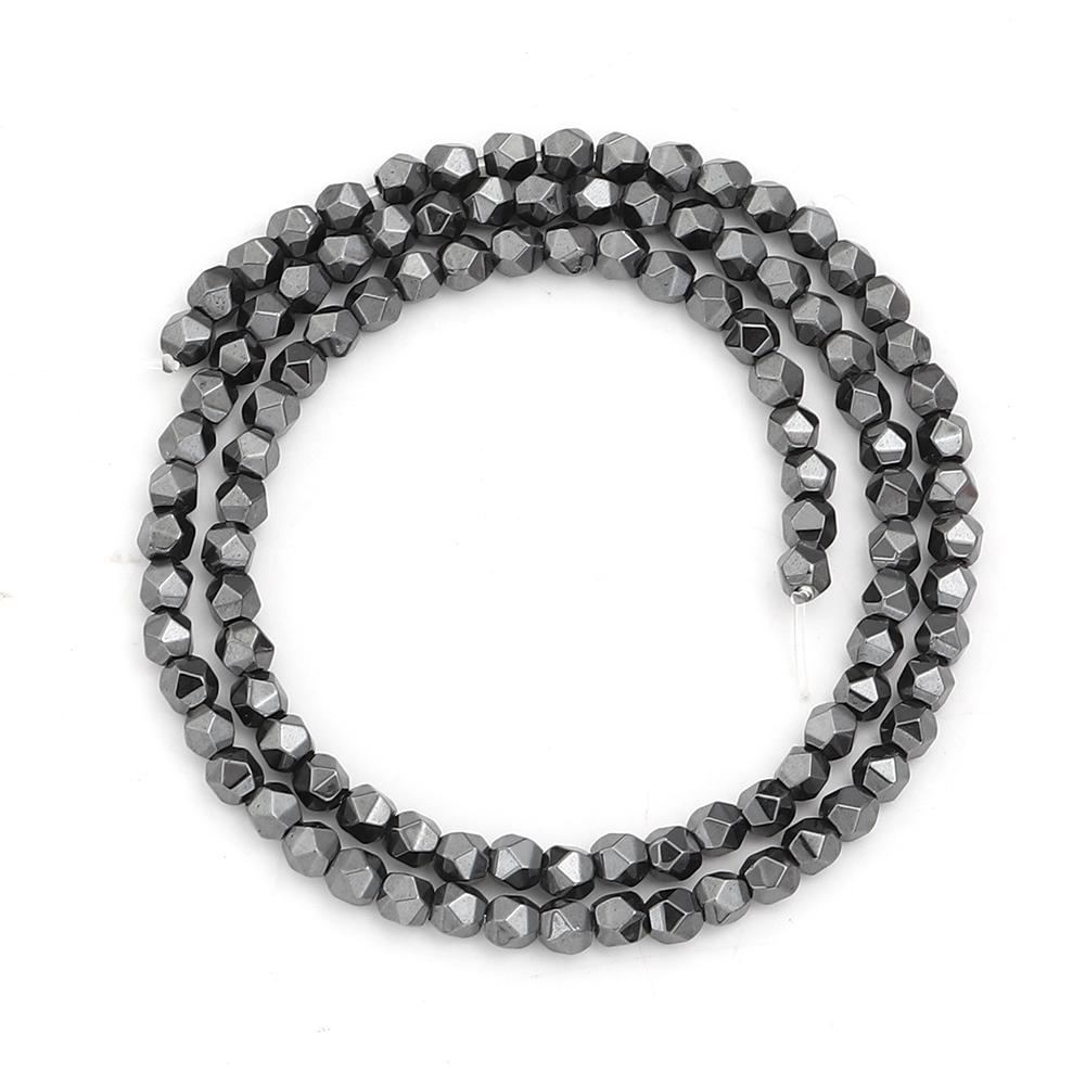 2-10mm Natural Hematite Stone Beads Black Faceted Loose Spacer Beads For Jewelry Making DIY Crafts Bracelet Necklace Accessories