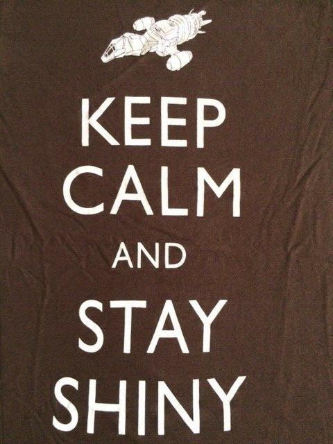 Serenity Firefly Keep Calm and Stay Shiny Girls Junior Size T-shirt OOP Limited Unisex T-Shirt XXXL