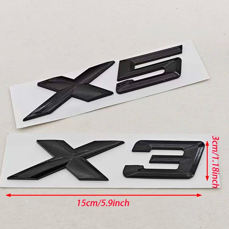 NUEVO Estilo de Coche ABS 3D X3 X5 Insignia Trasera de Maletero Pegatina Emblema Calcomanías Para BMW X3 X5 Accesorios de Cola para Automóvil