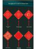 Red Fu Character Pendant: Festive Fan & Lantern-Shaped, Hard Card Design for Spring Festival (Semi-Ripe, Thickened)