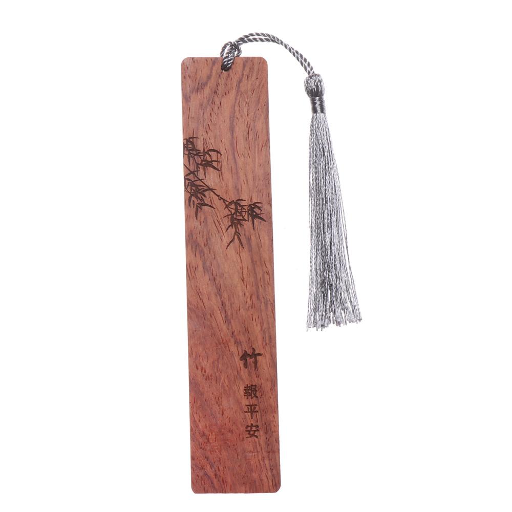 Bookmark Book Clip Pagination Mark Sandalwood Label Chinese Style Vintage Solid Wood Crafts Stationery School Office Supplies