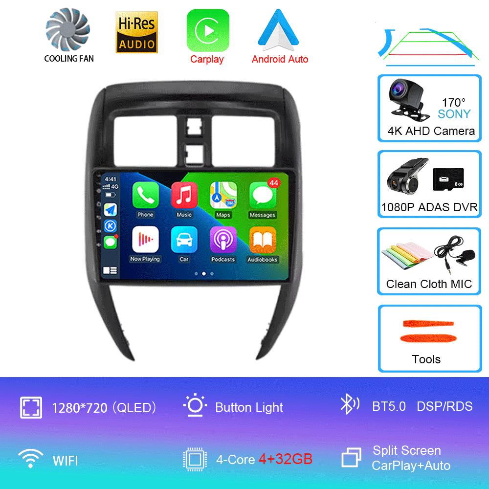Android Car Radio Video Player For Nissan Versa Sedan 2015-2019 GPS Navigation Carplay Auto Stereo Player WIFI 4G DSP 360 Camera