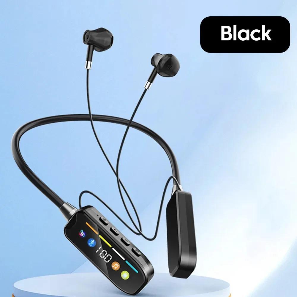 

Наушники-вкладыши с шейным ободком, беспроводные, водонепроницаемые, с HD-экраном, Bluetooth 5.4, Hi-Fi стерео, поддержка TF-карты