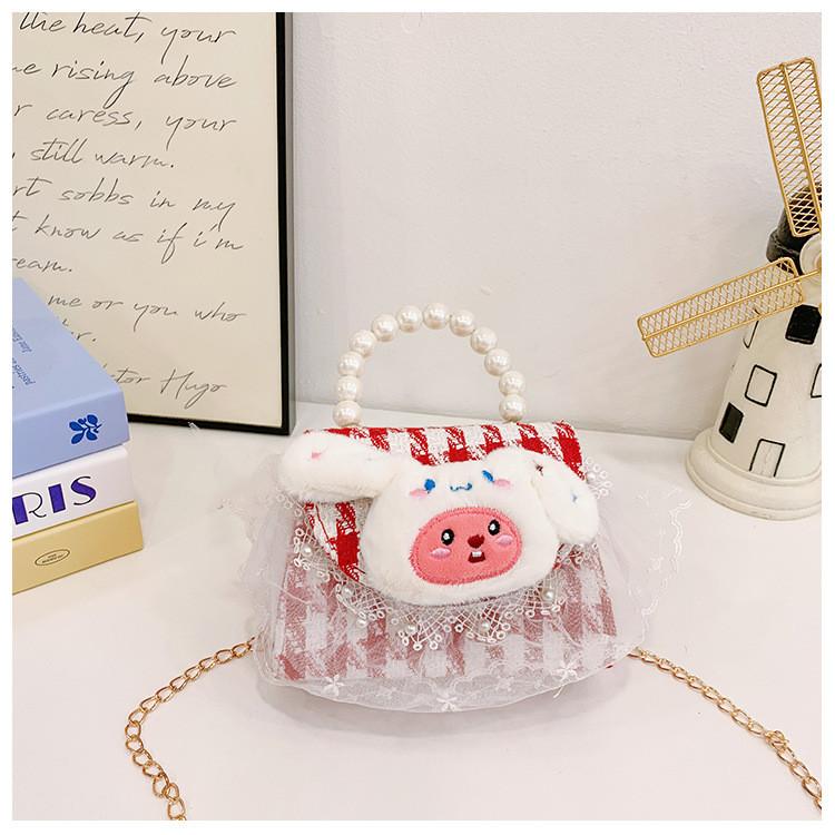 Pink Playful Pearl Handbag With Bow For Girls Perfect For Daily Outings Gifts And