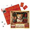 1000Pcs/Set Christmas Jigsaw Puzzle Advent Puzzle 2025 24 Days Educational Puzzle Xmas Countdown Calendar Decoration Holiday Party Gift