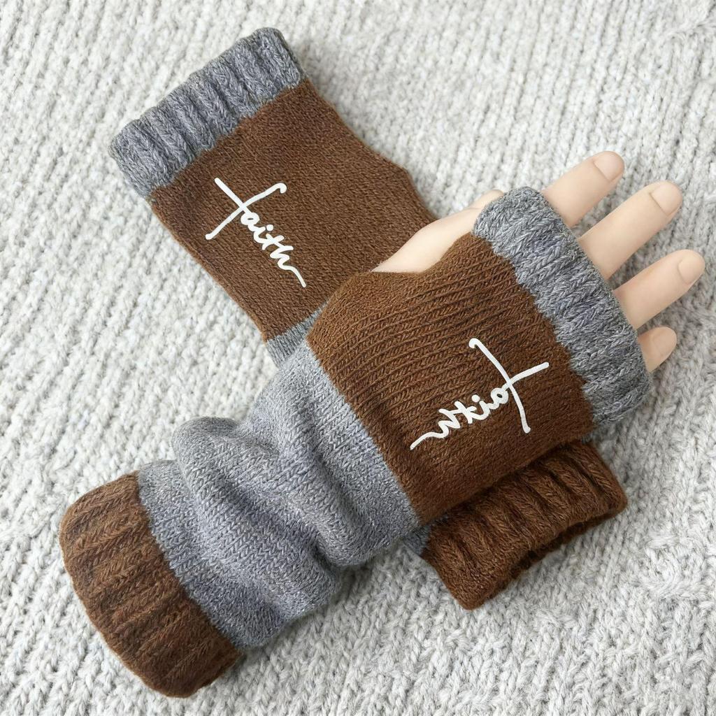 Yanxuan Ladies' Autumn-Winter Knit Gloves with Embroidery