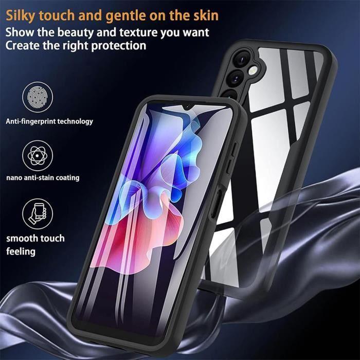 Coque pour samsung galaxy a06, protection 360 rigide bordure renforcée intégrale solide - noir