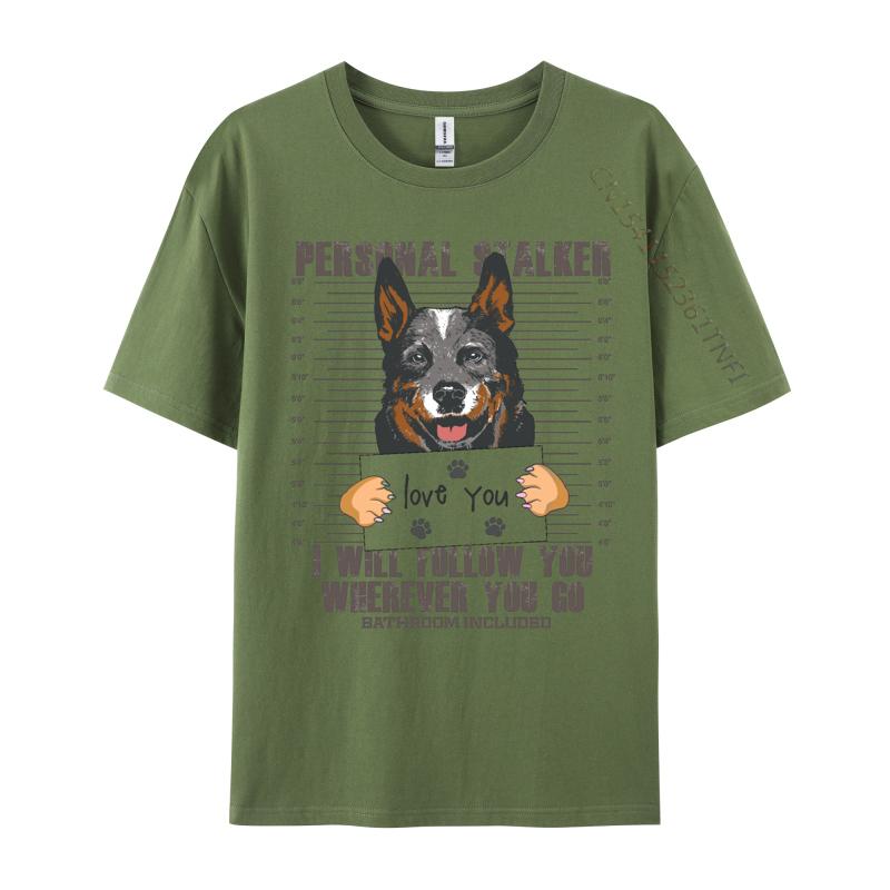 Blue Heeler Australský pastevecký pes Tričko Vlastní pánské tričko Ležérní topy Tričko Přiléhavé Volnočasová trička Špičková kvalita